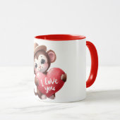 Cute love monkey  tasse (VorderseiteRechts)