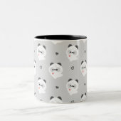 Cute Love Panda Zweifarbige Tasse (Mittel)