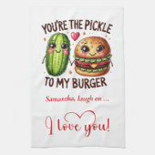 Cute Love Quote Food Kitchen Towel Personalized Geschirrtuch (Vertikal)