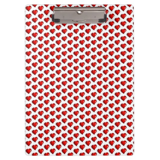 Cute Love Red Hearts Clipboard Klemmbrett (Vorderseite)