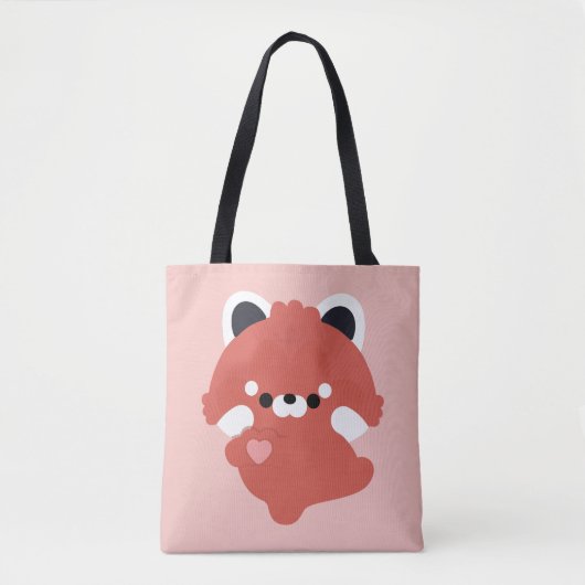 Cute Love Red Panda Tasche (Vorderseite)