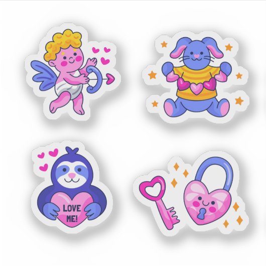 Cute love sticker set (Vorderseite)