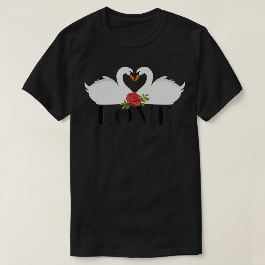 Cute LOVE Swan Valentine's  T-Shirt (Design vorne)
