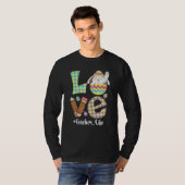 Cute Love Teacher Life Easter Bunny Egg Hunting Ba T-Shirt (Vorne ganz)