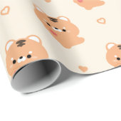 Cute Love Tiger Geschenkpapier (Rolleneckpunkt)