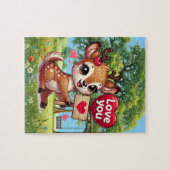 Cute love you deer  puzzle (Horizontal)