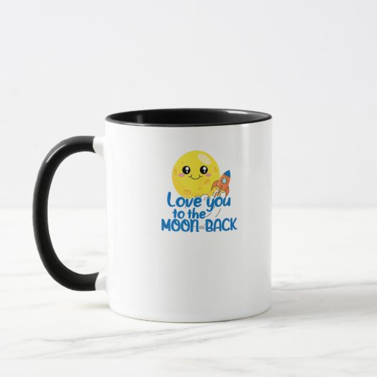 Cute Love You To The Moon And Back Rocket Space Wh Tasse (Links)
