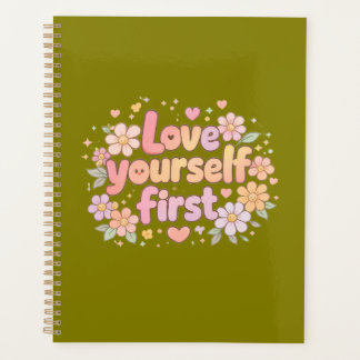 Cute Love Yourself Floral Quote Design | Gift Bag Planer