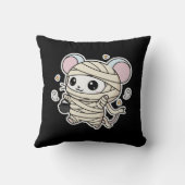 Cute lovely little mouse ready for Halloween  Kissen (Rückseite)