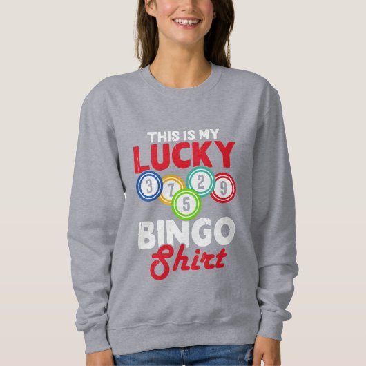 Cute lucky Bingo word art  Sweatshirt (Vorderseite)