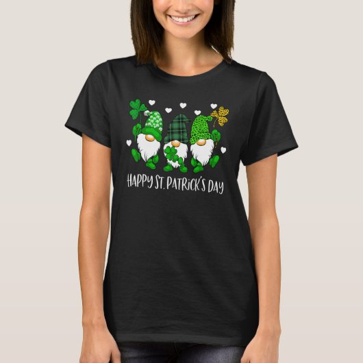 Cute Lucky Gnome Happy St Patricks Day Family Outf T-Shirt (Vorderseite)