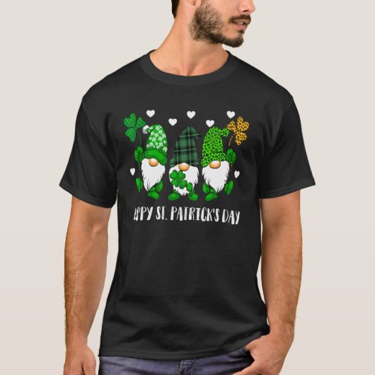 cute lucky gnome happy st patricks day family outf T-Shirt (Vorderseite)