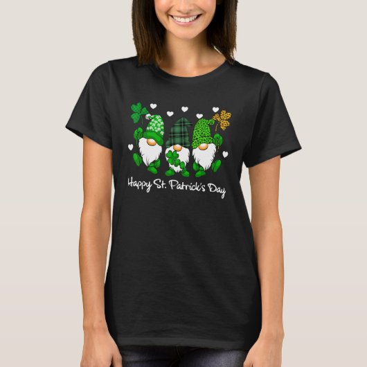 cute lucky gnome happy st patricks day family outf T-Shirt (Vorderseite)