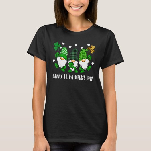 cute lucky gnome happy st patricks day family outf T-Shirt (Vorderseite)