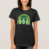 Cute Lucky Rainbow Gnome Happy St Patricks Day Fam T-Shirt (Vorderseite)