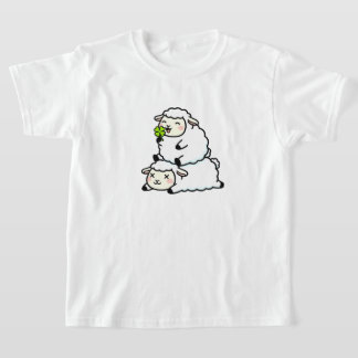 Cute Lucky Sheep St. Patrick's Day Clover T-Shirt