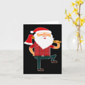 Cute Lumberjack Santa Funny Ugly Christmas Axe Hat Karte (Gelbe Blume)
