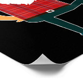 Cute Lumberjack Santa Funny Ugly Christmas Axe Hat Poster (Ecke)