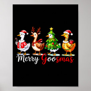 Cute Lustige Merry Goosmas Alberner Gänse-Rentier Poster