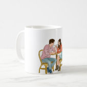 Cute Luxury Romantic Couple Mug Kaffeetasse (Vorderseite Links)