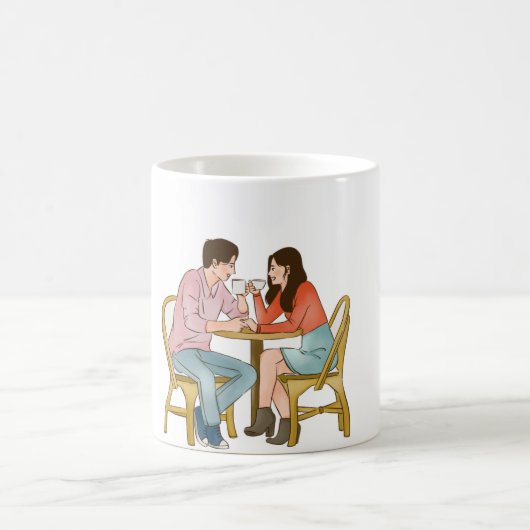 Cute Luxury Romantic Couple Mug Kaffeetasse (Mittel)