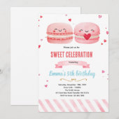 Cute macaroon theme party invitation einladung (Vorne/Hinten)