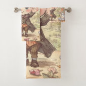 Cute Mad Hatter Whimsical Wonderland Woodland Art Badhandtuch Set (Insitu)