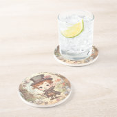 Cute Mad Hatter Whimsical Wonderland Woodland Art Getränkeuntersetzer (Seite)