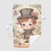 Cute Mad Hatter Whimsical Wonderland Woodland Art Golfhandtuch (Insitu)