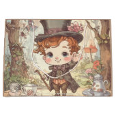 Cute Mad Hatter Whimsical Wonderland Woodland Art Große Geschenktüte (Vorderseite)