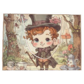 Cute Mad Hatter Whimsical Wonderland Woodland Art Große Geschenktüte (Rückseite)