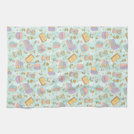 Cute Magic Books Green Geschirrtuch