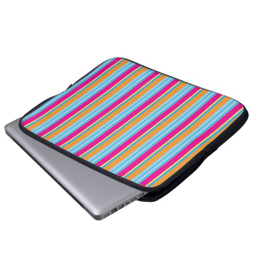 Cute magic colorful stripes laptopschutzhülle (Vorne Knopf)