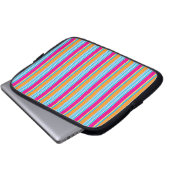 Cute magic colorful stripes laptopschutzhülle (Vorne Knopf)