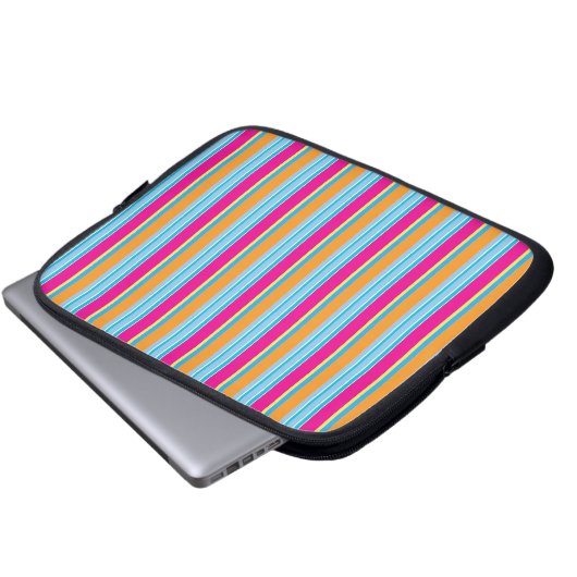 Cute magic colorful stripes laptopschutzhülle (Vorne Knopf)