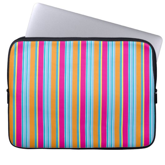 Cute magic colorful stripes laptopschutzhülle (Vorderseite)