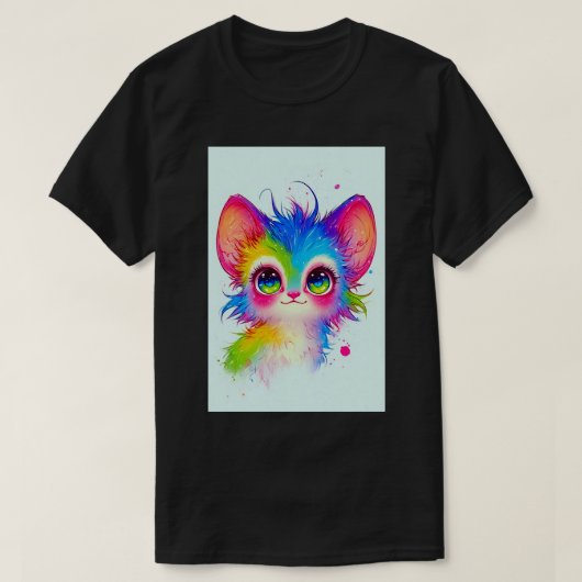Cute Magic Rave Cat Japanese Anime Art 01 T-Shirt (Design vorne)