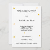 Cute Magical Forest Trees And Stars Card Einladung (Rückseite)