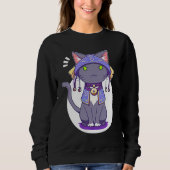 Cute Magical Kitty Unleash Your Fantasy Power with Sweatshirt (Vorderseite)