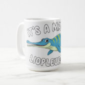 Cute Magical Liopleurodon Fantasy Prehistoric Ocea Kaffeetasse (Vorderseite Links)