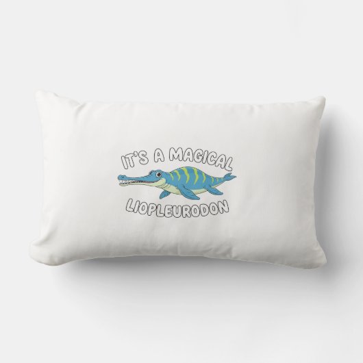 Cute Magical Liopleurodon Fantasy Prehistoric Ocea Lendenkissen (Vorderseite)
