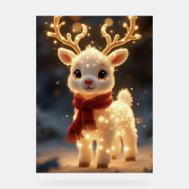Cute Magical Reindeer with Sparkling Lights Acrylschild