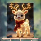 Cute Magical Reindeer with Sparkling Lights Acrylschild (Neutral)