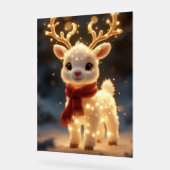 Cute Magical Reindeer with Sparkling Lights Acrylschild (Winkel)