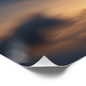 Cute Magical Reindeer with Sparkling Lights Poster (Ecke)