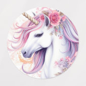 Cute Magical Unicorn Etiketten (Design 1)