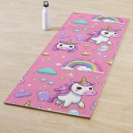 Cute magical unicorn pattern rainbow for her yogamatte