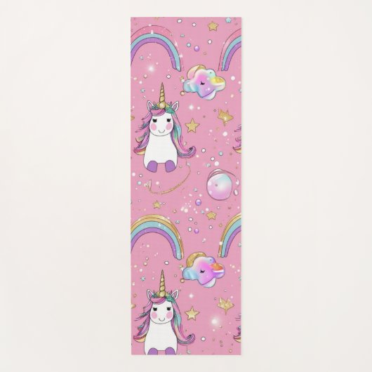 Cute magical unicorn pattern rainbow for her yogamatte (Vorderseite)
