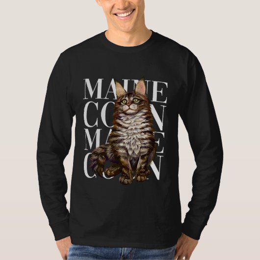 Cute Maine Coon Cat T-Shirt (Vorderseite)