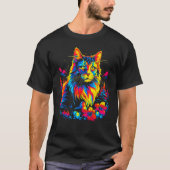 Cute Maine Coon Cat T-Shirt (Vorderseite)